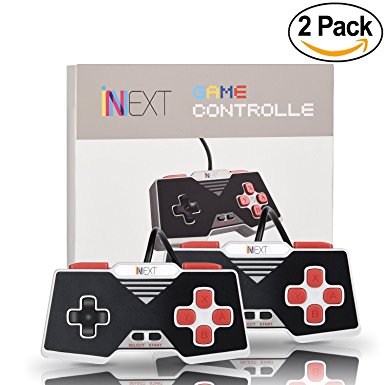 iNNEXT 2x Classic USB Gamepad Retro SNES USB Controller Super Nintendo Games Raspberry Pi Controller for PC Mac Arcade Emulators