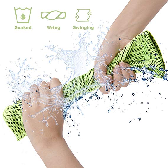 FILWO Cooling Towel Soft Microfiber Keep Cool Towel Lightweight Portable Cool Towel Quick Dry Sweat-Absorbent Cold Fitness Towel Breathable for Sports, Golf, Travel, Camping, Yoga Towel 40” x 12”