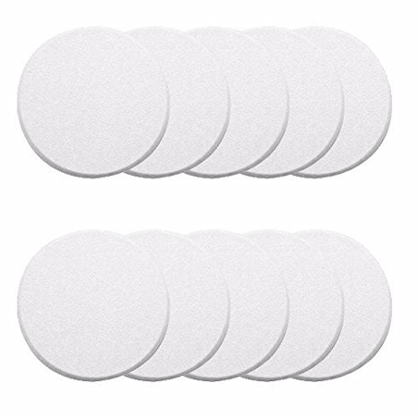 Wideskall White Round Door Knob Wall Shield Self Adhesive Protector (Pack of 10)