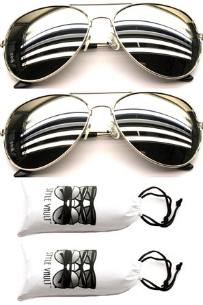 A3000-vp Pack of 2 Style Vault(TM) Aviator Sunglasses
