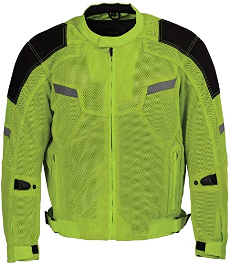 Milwaukee Leather MPM1792 Men's High Vis Armored Textile Jacket with Dual Gun Pockets - 5X-Large