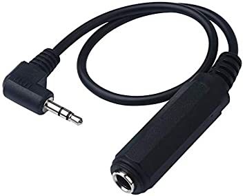 Detroit Packing Co. 1/4" (6.35mm) Female to 3.5mm (1/8") TRS Male Jack Headphone Audio Adaptor Converter Cord Cable, 6 Inch, Right Angle 90 Degree