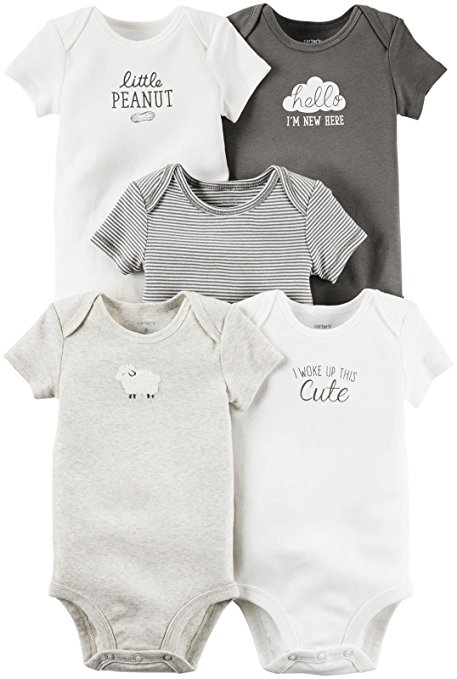 Carter's 5 Pack Bodysuit (Baby) - Assorted - 12 Months