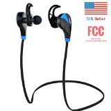 Bluetooth Headphones By Zivigo Lightweight Wireless Bluetooth Earbuds Bluetooth CSR 40 with Aptx Premium Sweat Proof Earbuds with Built in Microphone NEWLY IMPROVED BlackBlue