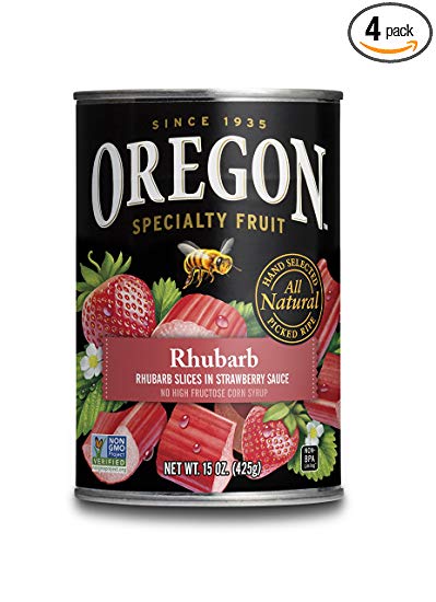 Oregon Fruit Rhubarb in Strawberry Sauce, 15 oz (Pack of 4)