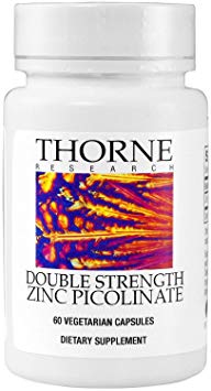 Thorne Research - Zinc Picolinate 30 Milligram (Formerly Double Strength Zinc Picolinate) - Well-Absorbed Zinc Supplement For Immune Function - NSF Certified For Sport - 60 Capsules