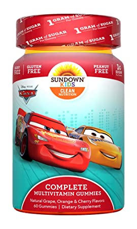 Sundown Kids Disney Cars Complete Multivitamin, 60 Count