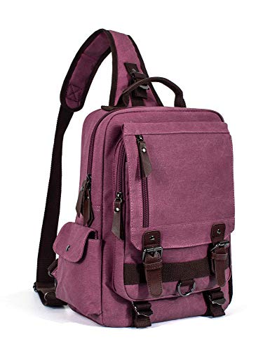 Leaper Retro Messenger Bag Canvas Shoulder Backpack Travel Rucksack Sling Bag