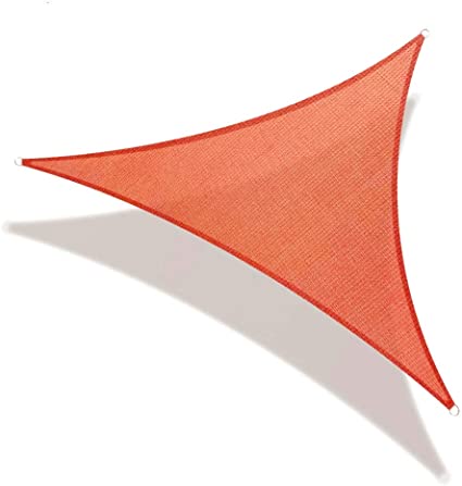 REPUBLICOOL Triangle 8'x8'x8' Red Sun Shade Sail UV Block Awning Cover for Patio Garden Outdoor Backyard