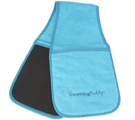 Campanelli’s Cooking Buddy - Professional Grade All-In-One Pot Holder, Hand Towel, Lid Grip, Tool Caddy, and Trivet. Heat Resistant up to 500ºF! As Seen On QVC. (Blue)