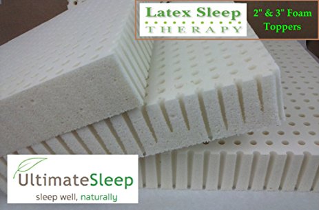 QUEEN Original Talalay Latex Mattress Pad Toppers: 2", 3", Many Densities (2" Thick, 44 ILD FIRM)