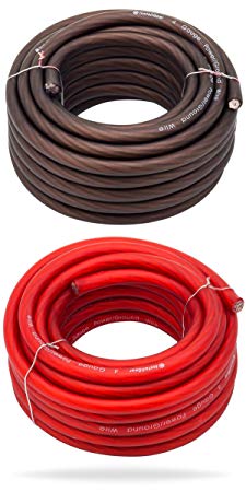 InstallGear 4 Gauge 25ft Black and 25ft Red Power/Ground Wire True Spec and Soft Touch Cable