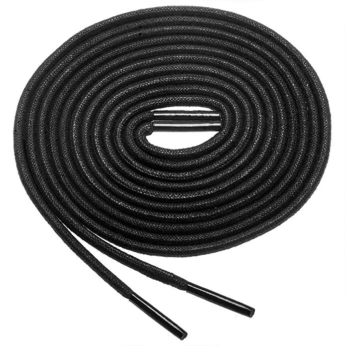 Birch’s 3/32”(2.4 mm) Thin Premium Round Waxed Cotton Dress Shoelaces