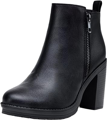 Jeossy Women's 9675 Platform Ankle Boots Fashion Chelsea Chunky Block Heel Booties