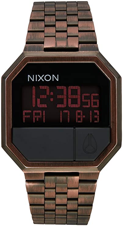 Nixon Re-Run A158. 100m Water Resistant Men’s Digital Watch (38.5mm Digital Watch Face. 13-18mm Stainless Steel Band)