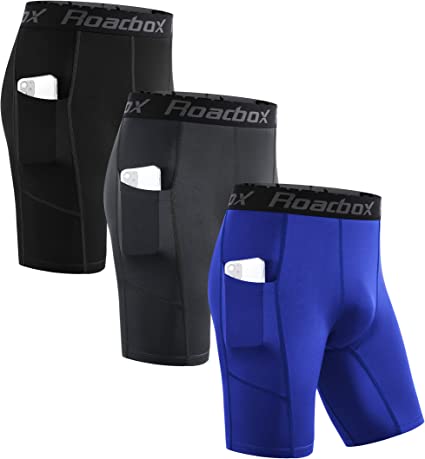 Roadbox Mens Compression Shorts/Compression Pants, Sports Basketball Underwear Base Layer for Athletic Running Workout