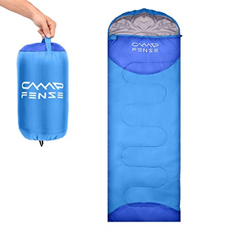 CampFENSE Sleeping Bag (Temperature Rating: 30℉-60℉) Lightweight   Portable Backpacking Outdoor Hiking Camping Tools Gear for Kids Youth Adult Men Women with Storage Bag