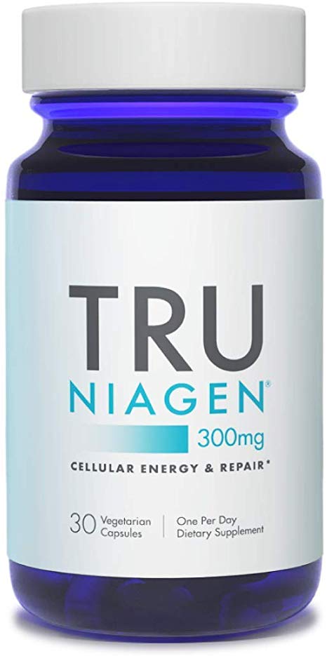 TRU NIAGEN Nicotinamide Riboside - Patented NAD Booster for Cellular Health & Energy Metabolism, 300mg Vegetarian Capsules, 300mg Per Serving, 30 Day Bottle