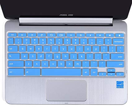 Keyboard Cover for 2018 Newest Premium Asus Flip 10.1"/ASUS Chromebook Flip 10.1 inch C100PA-DB02/C101PA-DB02, Blue