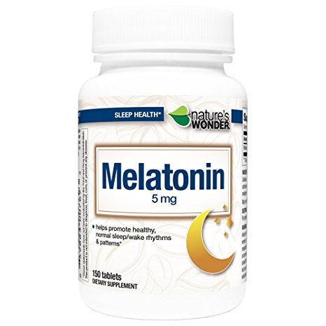 Nature's Wonder Melatonin 5mg for Sleeping, 150 Count