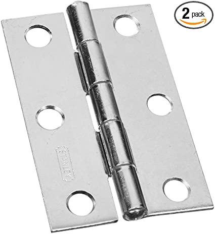 Stanley Hardware S751-950 CD838FSP Narrow  Utility Hinge in Zinc plated, 2 pack