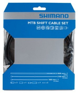 Shimano 2014 MTB PTFE Bicycle Shift Cable Set (Black)