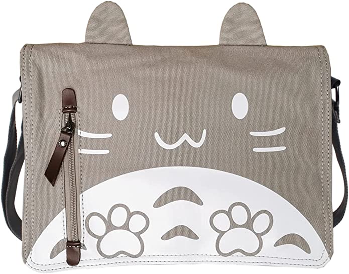 JOCHUI Canvas Anime Messenger Bag Girls Shoulder Bag Cute Satchel School Bag