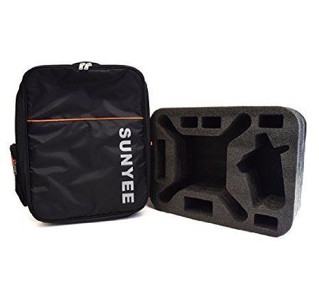 SUNYEE Durable Double Shoulder Casual Backpack Carrying Bag Case with Custom Pre-Cut Foam Insert for DJI Phantom 3 Drone and Accessories