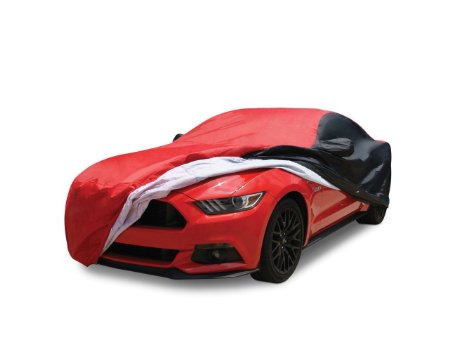 2015-2017 Mustang Ultraguard Two Tone Car Cover Red/Blk