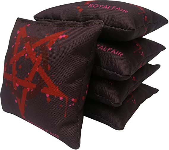 ROYALFAIR All Weather Small Cornhole Bags Slick and Stick Set of 5 Bean Bags for Cornhole Outdoor Sports Game