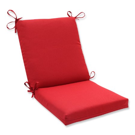 Pillow Perfect Indoor/Outdoor Red Solid Chair Cushion Squared