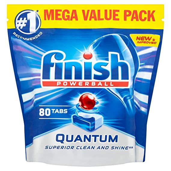 Finish Quantum Max Dishwasher Tablets,  Original, 1 x 80 (80 Tablets)