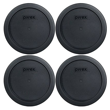 Pyrex 7201-PC 4 Cup Round Storage Cover for Glass Bowls (4, Black)