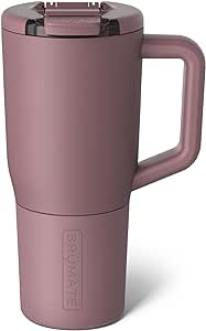 BrüMate Müv - 25oz 100% Leak Proof Insulated Coffee Mug with Handle & Lid - Stainless Steel Coffee Travel Mug - Double Walled Coffee Cup (Rose Taupe)