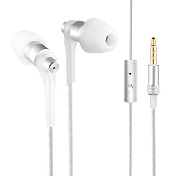 Wired in-Ear 3.5MM Headphone with Mic,WEILIGU Stereo High Difinition Earphone for iPhone and Android Device