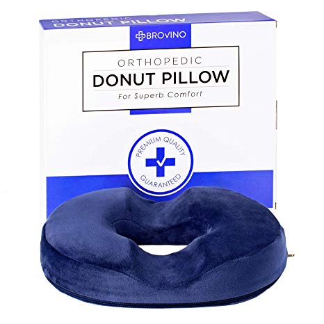 Donut Pillow for Tailbone Pain & Hemorrhoids Cushion for Comfort Sitting