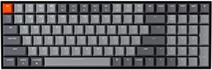 Keychron K4 Hot Swappable Mechanical Gaming Keyboard, Gateron Blue Switch 100 Keys White LED Backlit Wireless Bluetooth 5.1/Wired USB C Computer Keyboard for Mac Windows PC Gamer-Version 2