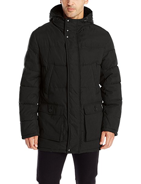 Dockers Men's Microtwill Long Hooded Parka