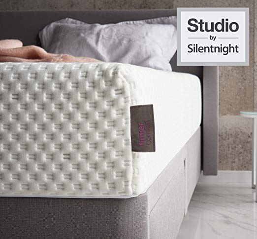 Silentnight Studio | Premium Memory Foam | Cooling Effect | Bed in a Box | Made in the UK | Firmer | Single