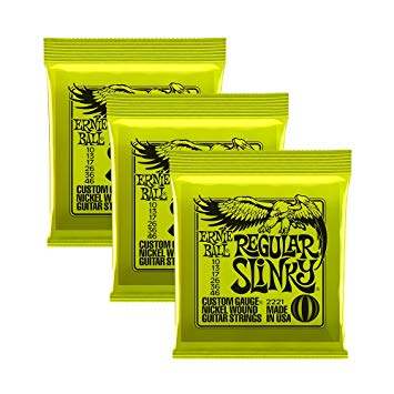 Ernie Ball Regular Slinky Nickel Wound Sets.010 - .046, Bundle of 3 Sets