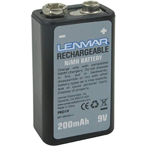 LENMAR PRO19 9-Volt 200mAh NiMH Battery