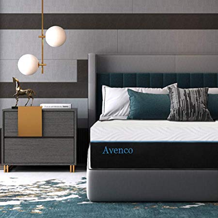 Avenco King Mattress, 12 Inch King Memory Foam Mattress in a Box, King Bed Mattress with CertiPUR-US Certified Foam for Supportive, Pressure Relief & Cooler Sleeping, 10 Years Warranty