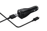 Samsung OEM Adaptive Fast USB Car Charger Power Adapter w Micro USB Cable and Quick Charge Technology Black