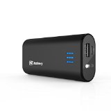 Jackery Bar External Battery Charger - Portable Charger and Power Bank for iPhone 6s 6s Plus 6 Plus 5 iPad Air iPad Pro Samsung Galaxy S6 S5 and Other Smart Devices - 6000 mAh Black