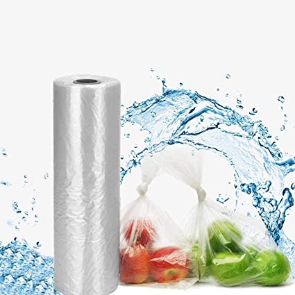 BESTEASY Food Storage Bags, 16" X 20" Clear Plastic Produce Bags on a Roll, Durable Plastic Bags for Bread Fruits Vegetable 350 Bags/Roll (1 Roll)