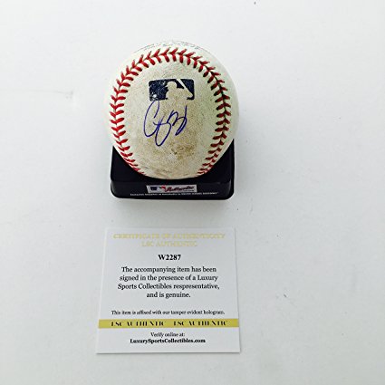 Dodgers Corey Seager signed Official Game Used DOUBLE MLB Baseball LSC Authentic COA