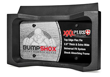 (NEW FOR 2018) BumpShox XXL - Front Car Bumper Protection, Ultimate Front Bumper Guard. Front Bumper Protection License Plate Frame. Tougher Than Steel !