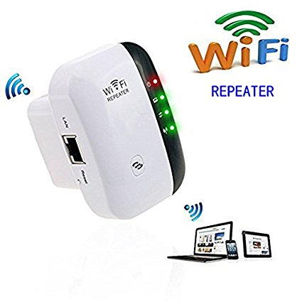 Wireless Wifi Repeater Long Range Extender Amplifier 2.4GHz Network Adapter Wireless-N Mini AP Access Point Dongle IEEE802.11N/G/B Mini AP Router Signal Booster(300M-New Chip)-KANGLONGJIA