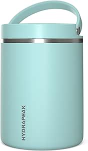 Hydrapeak 32oz Stainless Steel Vacuum Insulated Thermos Food Jar | Thermos for Hot Food and Cold Food, Wide Mouth Leak-Proof Soup Thermos for Adults, 10 Hours Hot and 16 Hours Cold (Alpine)