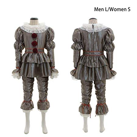 Horror Killer Joker Cosplay Costume For Man Women,Scary Clown Costume Deluxe Movie Cosplay Halloween Costume Outfit Halloween Clown Cosplay CostumeRole Playing Set